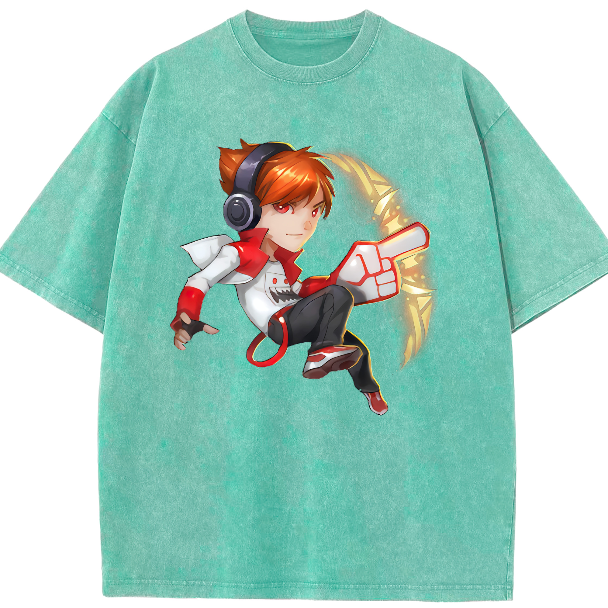 リーグ・オブ・レジェンド League of Legends LOL 綿100% ヴィンテージ風 半袖Tシャツ（フロントプリント）